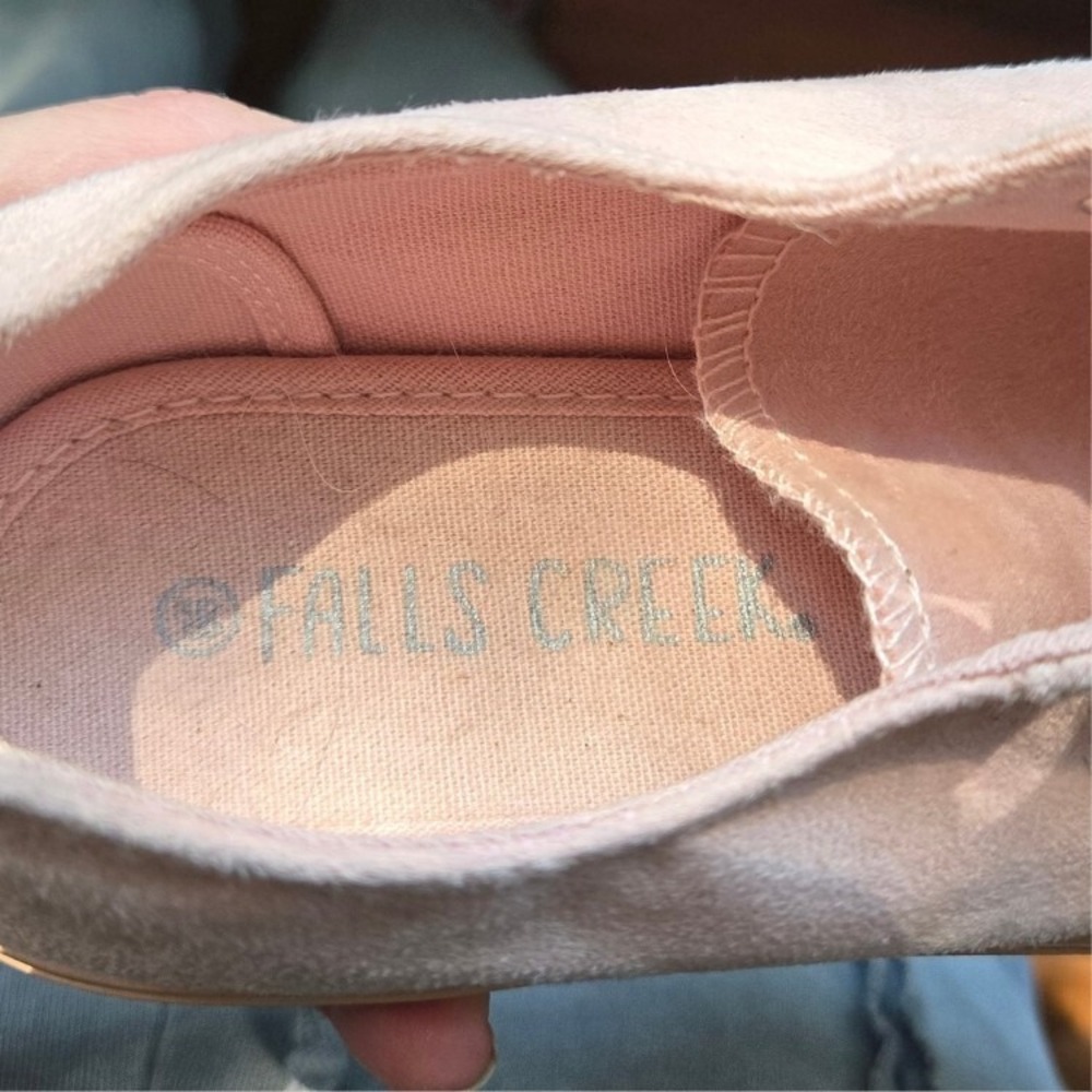 Summer Walking Shoe Feminine Size 9 Pink Sneaker Suede Lace Up Blush Coquette - Picture 9 of 10